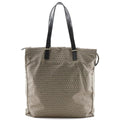 FENDI Micro Zucchini Tote Bag Nylon x Calf Brown Women's