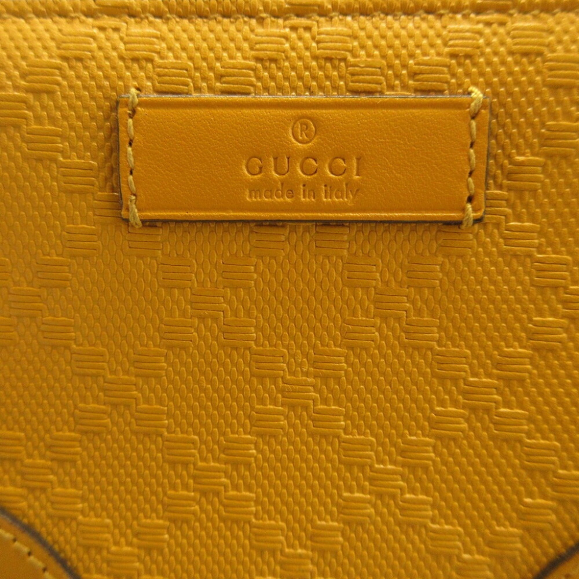 GUCCI Tiamante 354495 Leather Yellow Coin Case Card