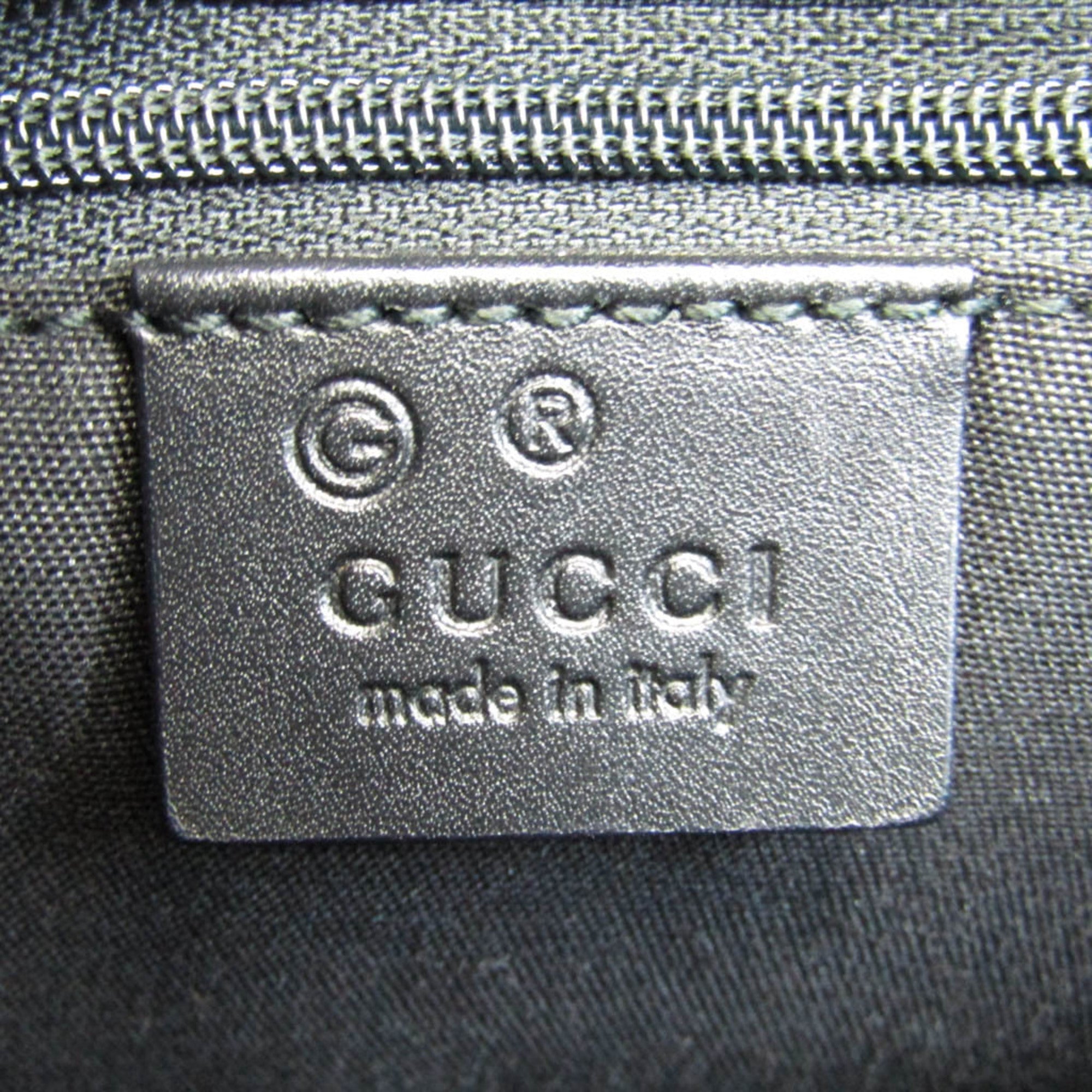 GUCCI GG Canvas 272375 Women's Leather,Canvas Handbag Black,Gray