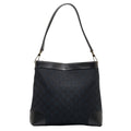 GUCCI GG canvas handbag one shoulder bag 001 4231 black leather ladies