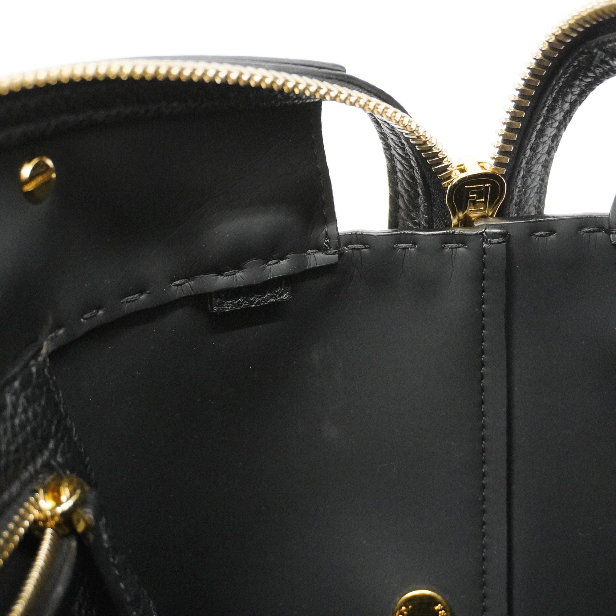 FENDIAuth  2way Bag By The Way Women's Leather Handbag,Shoulder Bag Black