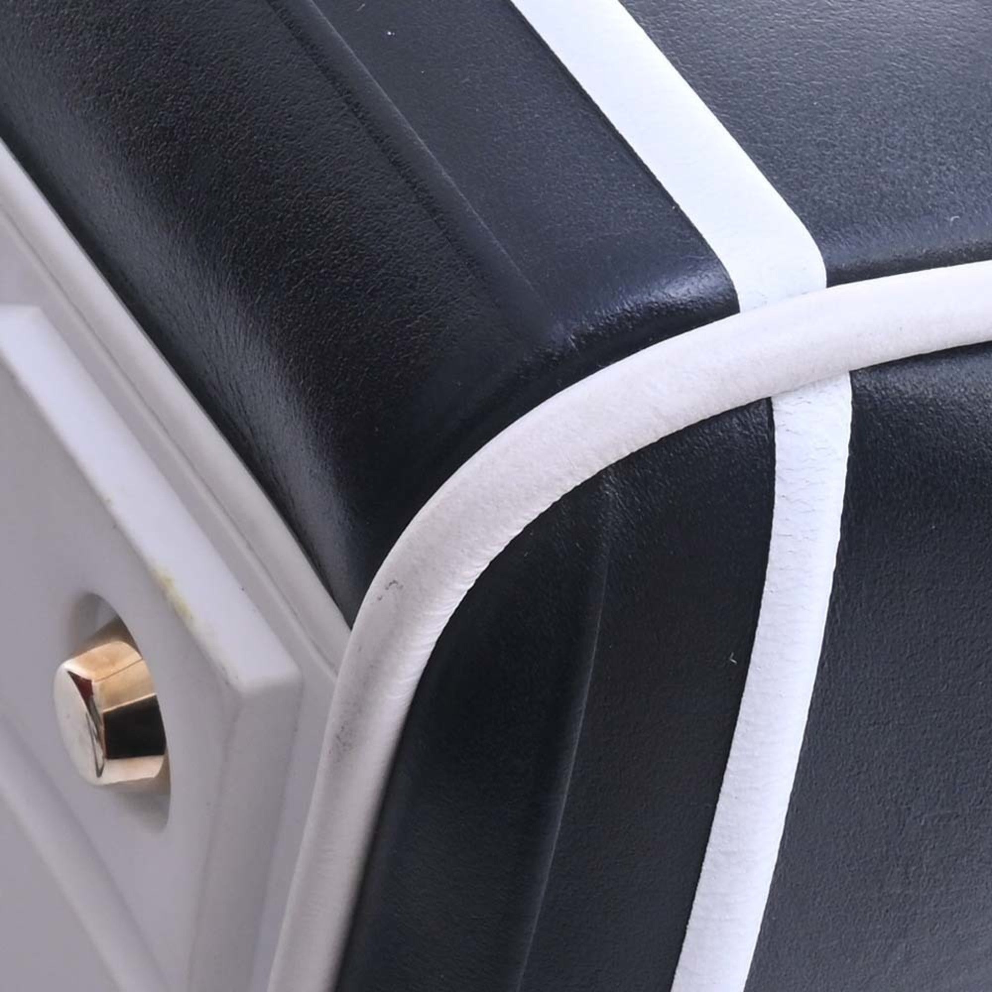 CHRISTIAN DIOR DIOR VIBE macro cannage leather medium bag handbag black white ladies