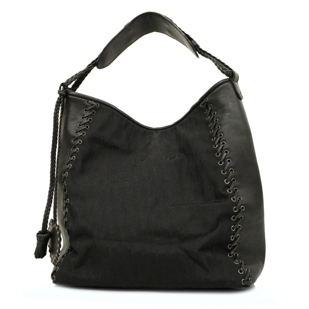 CHRISTIAN DIOR  Trotter Shoulder Bag Women's Nylon,Leather Shoulder Bag