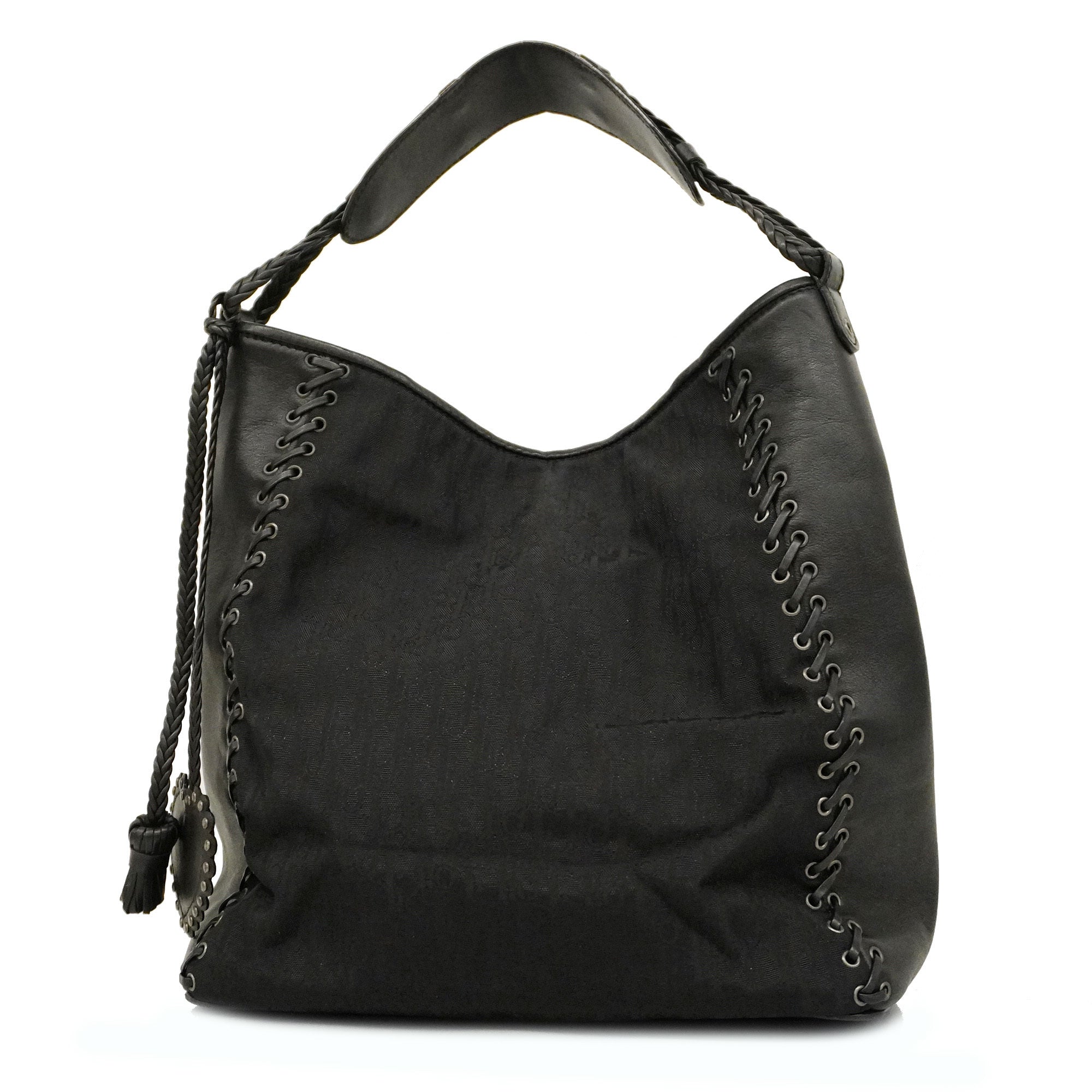 CHRISTIAN DIOR  Trotter Shoulder Bag Women's Nylon,Leather Shoulder Bag