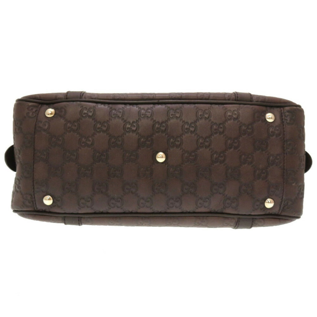 GUCCIsima Leather Brown GG 232958 Boston Bag 0141