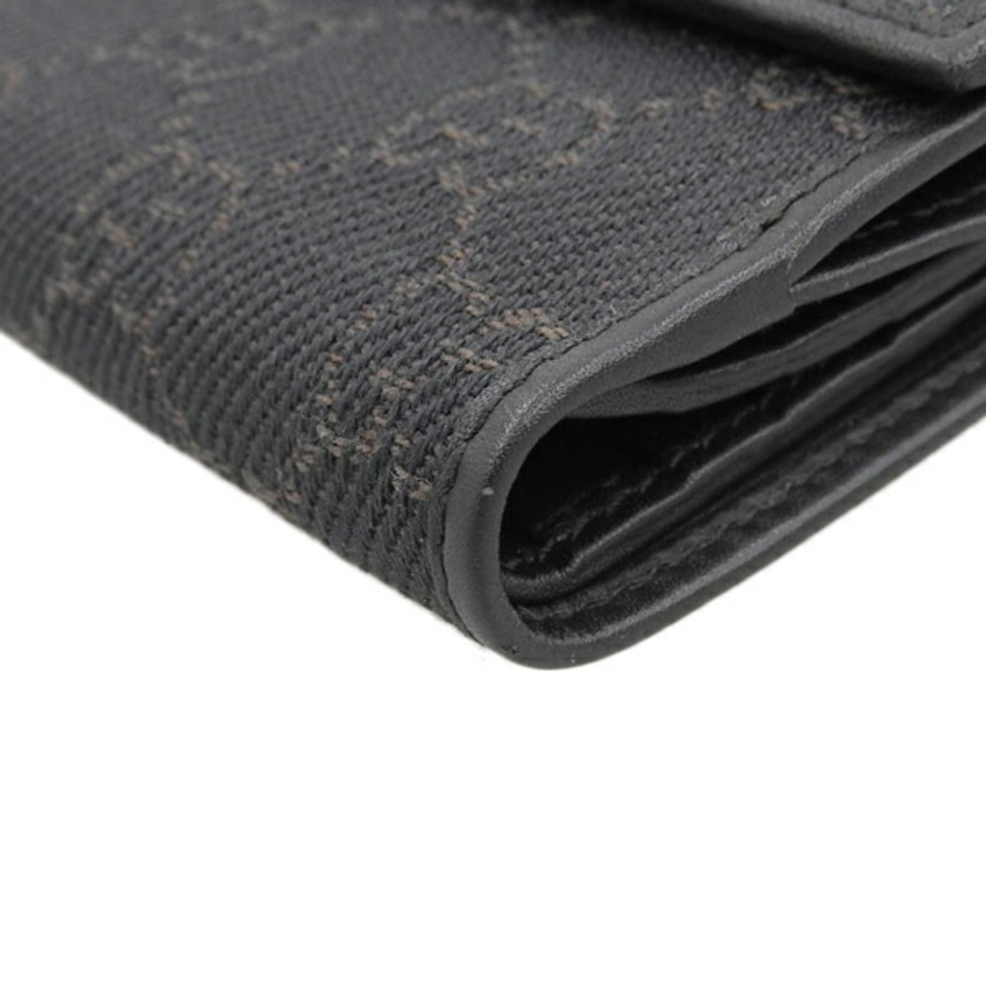 GUCCI Horsebit GG Canvas Bifold Wallet 101604 Black Women's