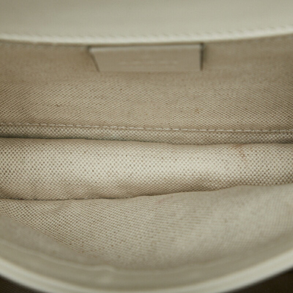 GUCCI Bamboo Duonissos Handbag Shoulder Bag White Multicolor Leather Women's