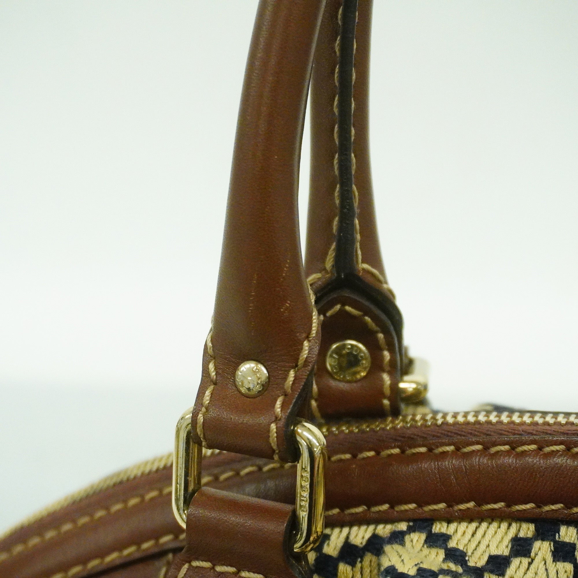 GUCCI  Sukey Diamante 223974 Women's Canvas Handbag Beige,Brown