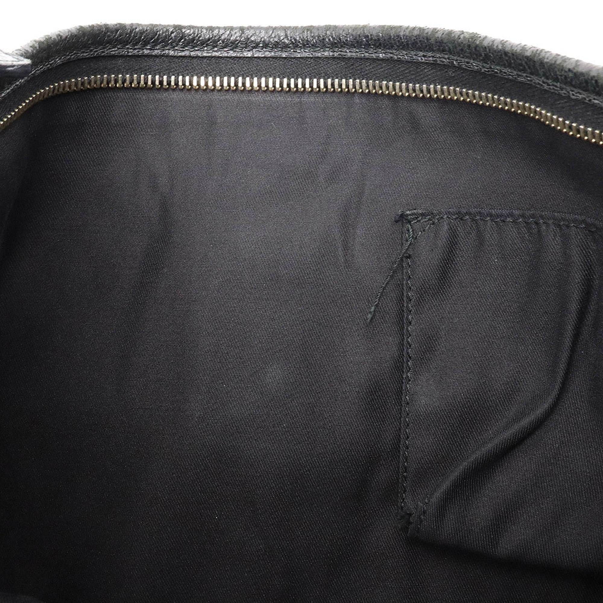 GUCCI GG canvas shoulder bag leather black 131326