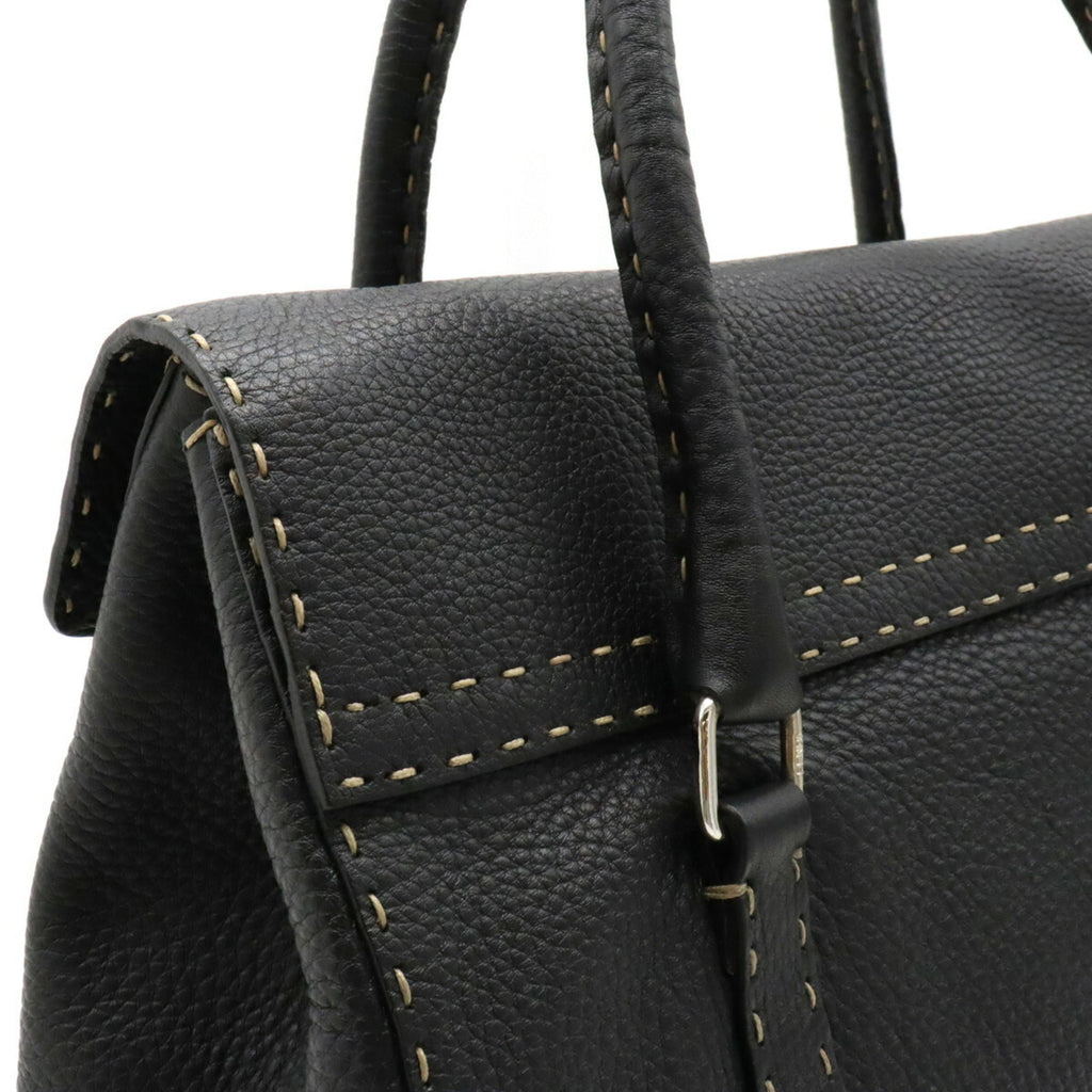 FENDI Selleria tote bag shoulder leather black 8BR388