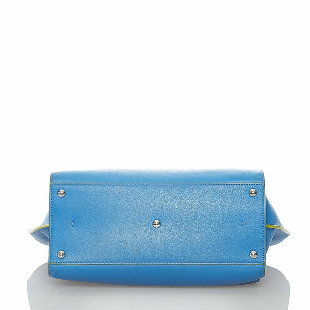 Fendi Troisour handbag shoulder bag 8BH279 blue leather ladies FENDI