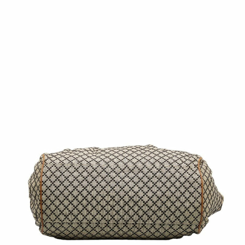 GUCCI Diamante Sookie Handbag Shoulder Bag 2WAY 223974 Beige Black Canvas Leather Ladies