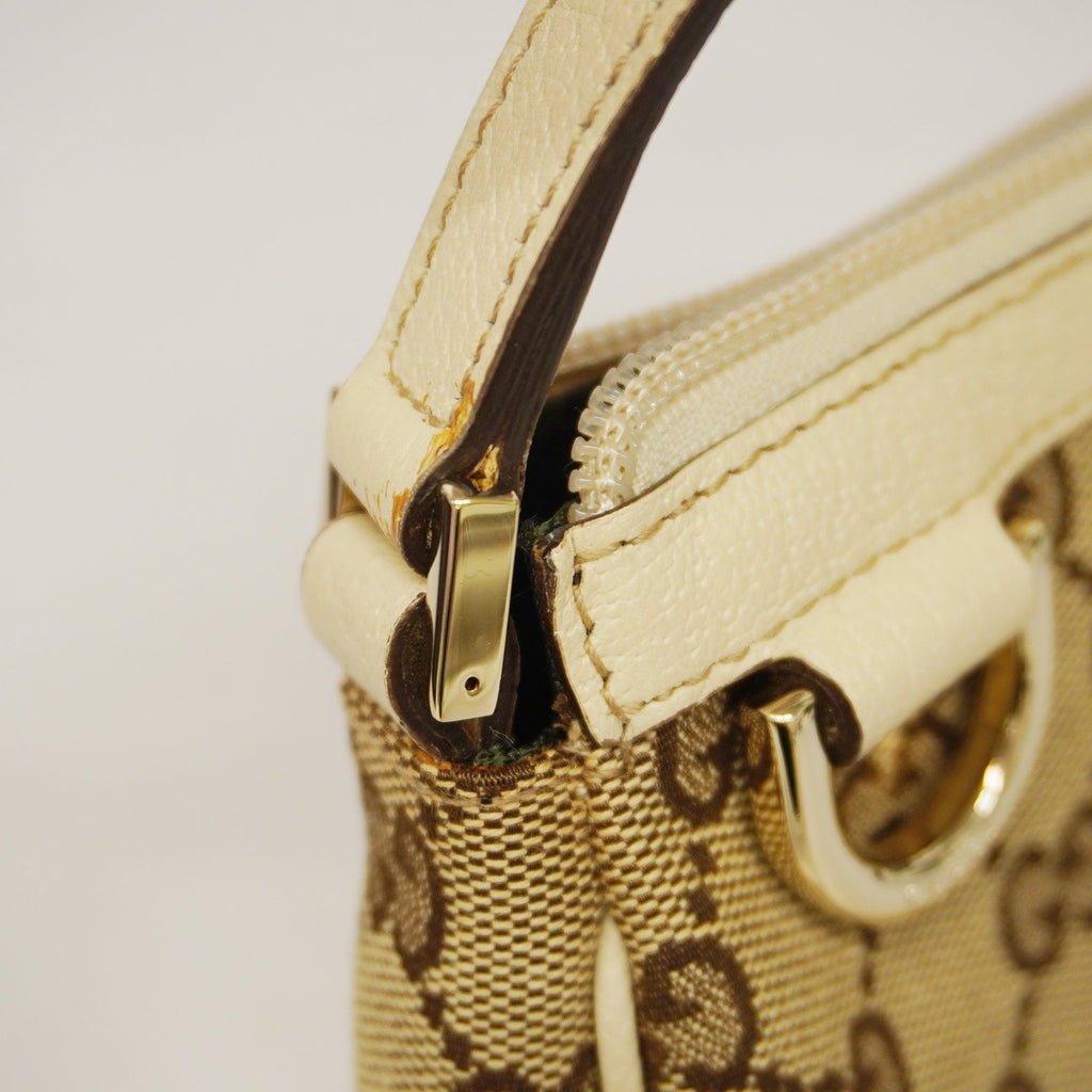 GUCCI  GG Canvas Pouch 145750 Women's Pouch Beige,Ivory