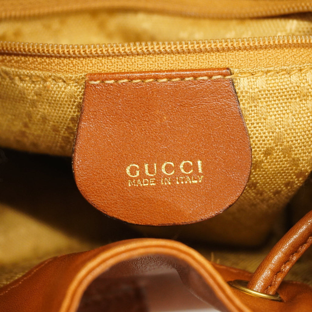 Gucci  Bamboo Rucksack 003 1705 0030 Women's Leather Backpack Brown