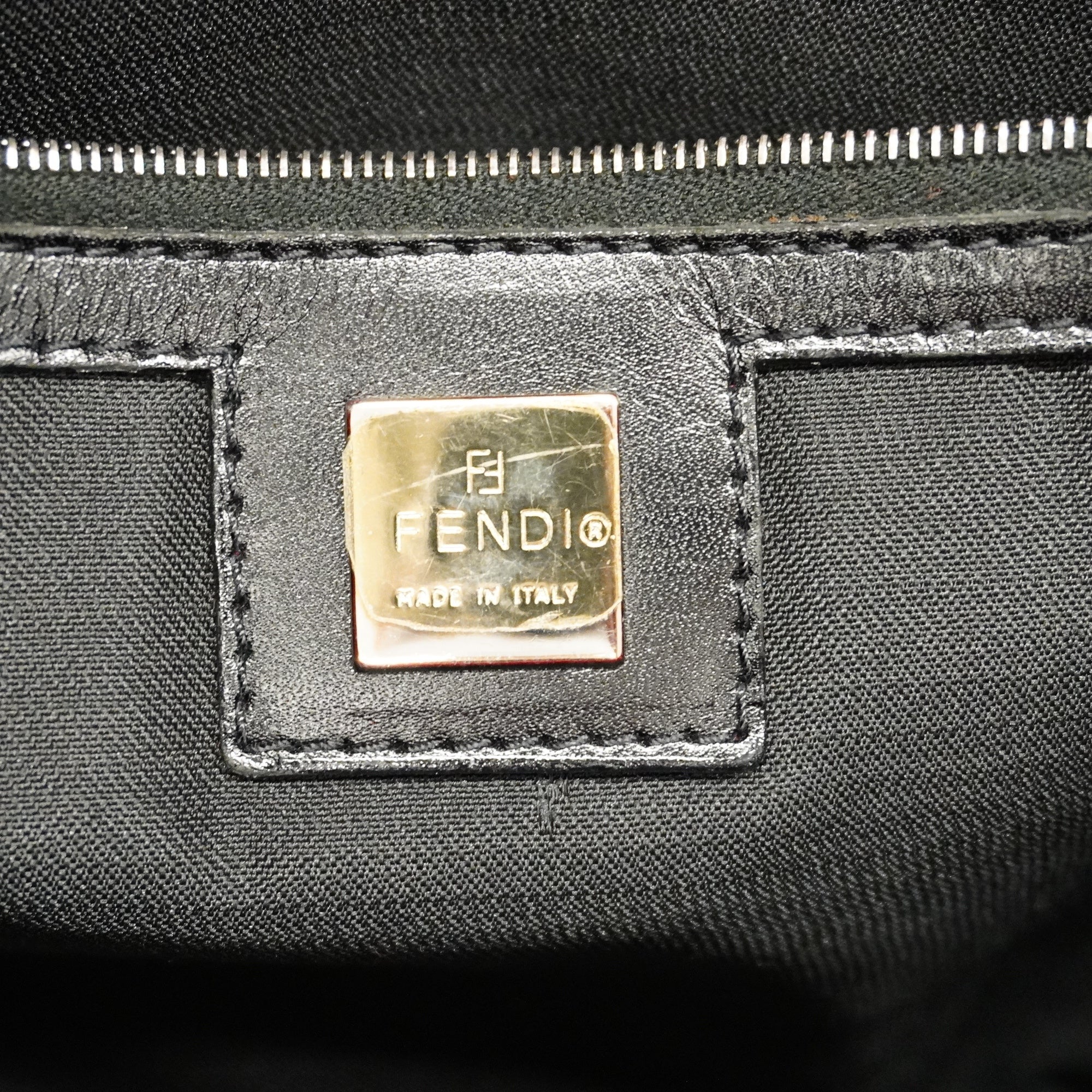 FENDI  Logo Velor Women's Tote Bag Red Color