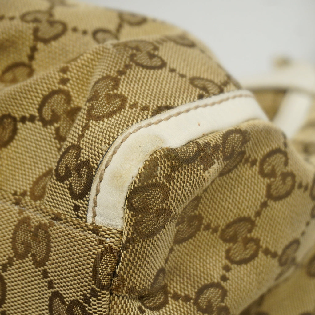 GUCCI  GG Canvas Handbag 190525 Women's Handbag Beige,White