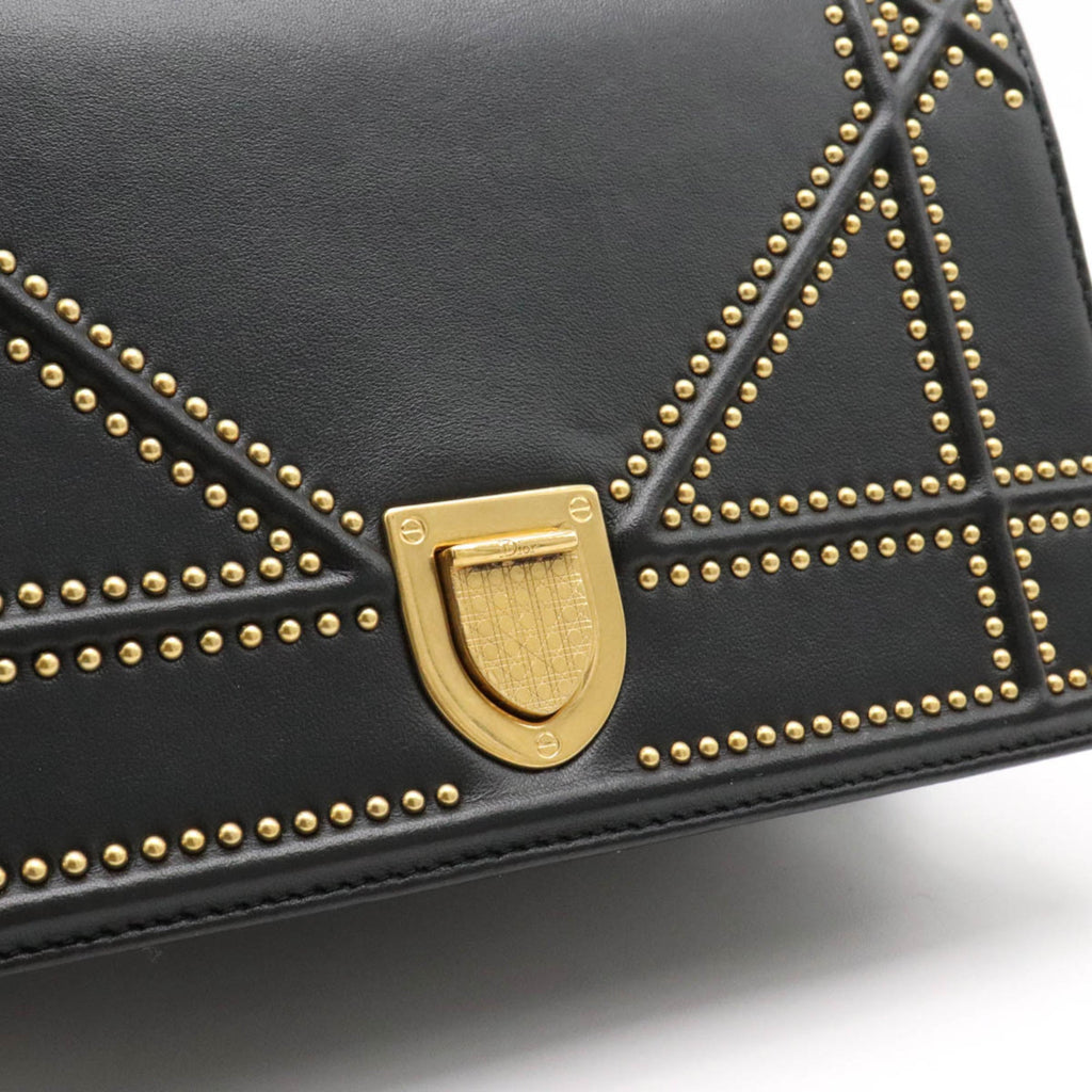 CHRISTIAN DIOR Bag Diorama diorama chain bag shoulder studs leather black
