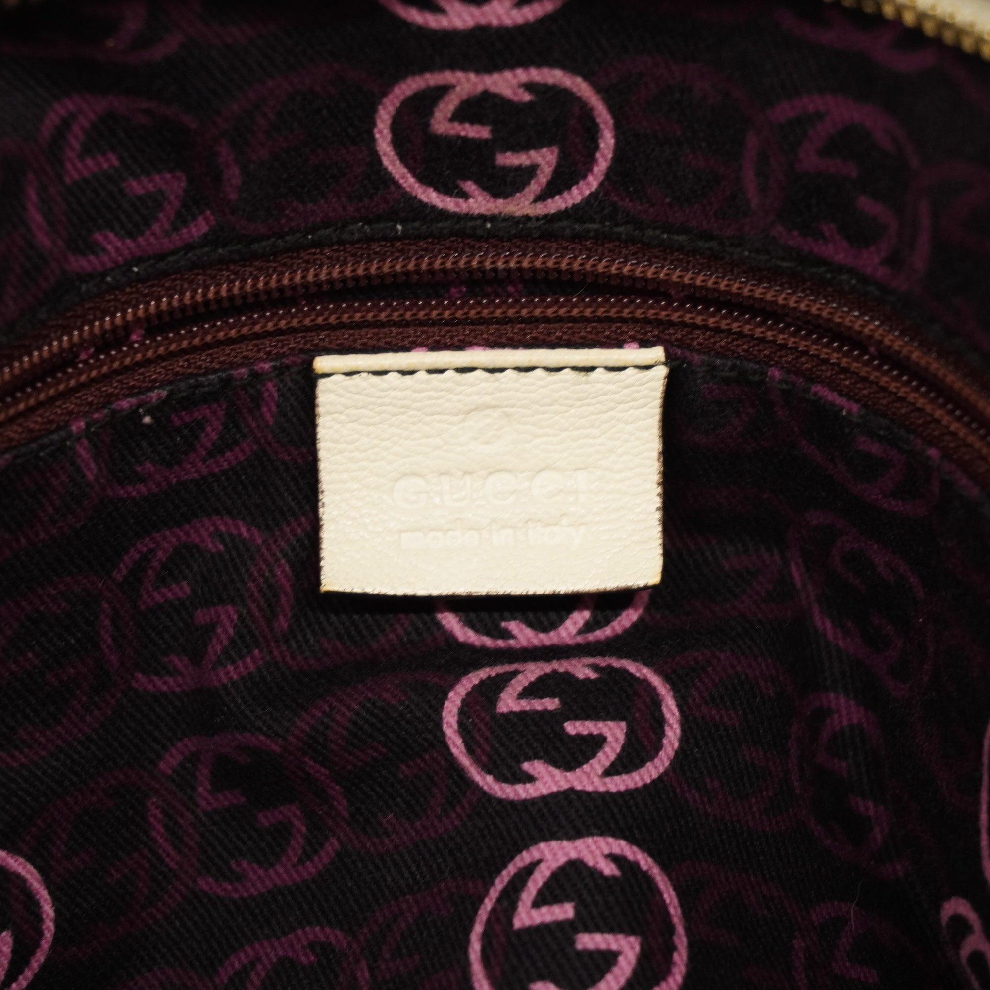 GUCCI  Sherry Princey 163805 Women's Leather Tote Bag Ivory