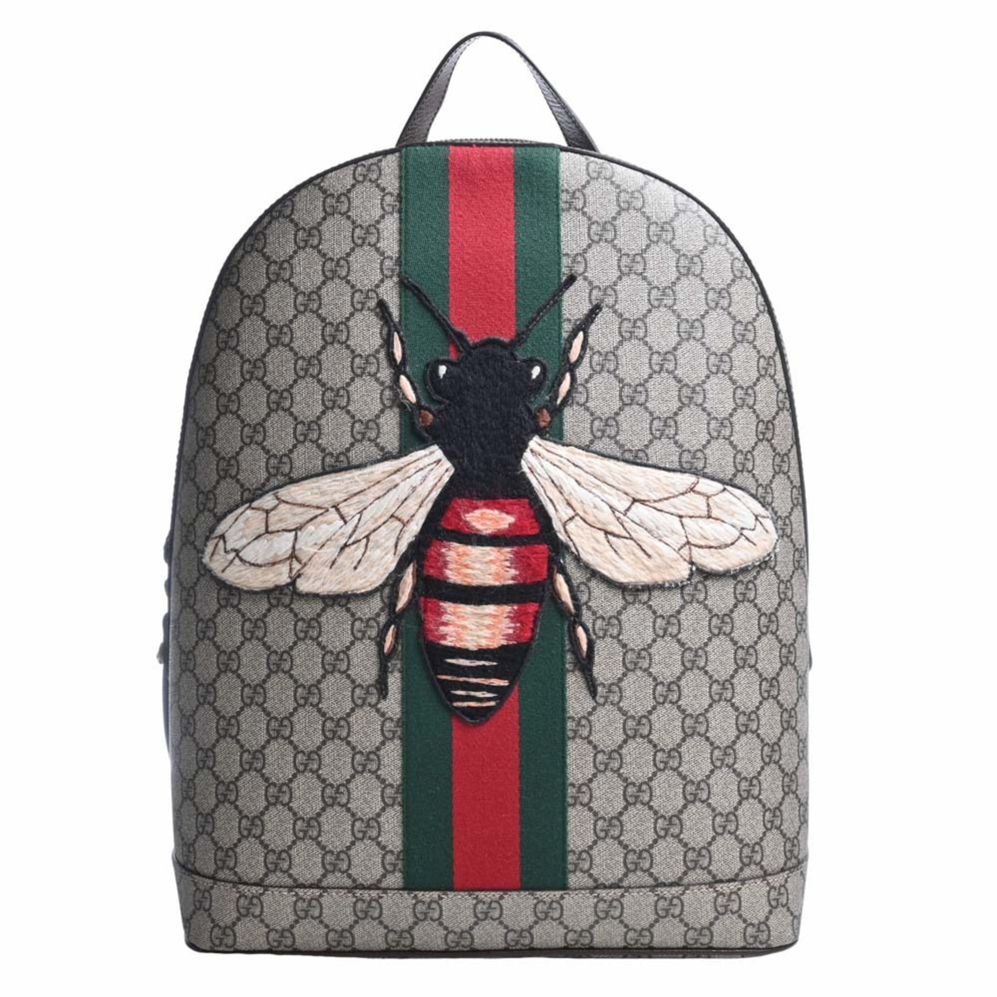 GUCCI GG Supreme Animalier Backpack Rucksack 442892 Beige Women's