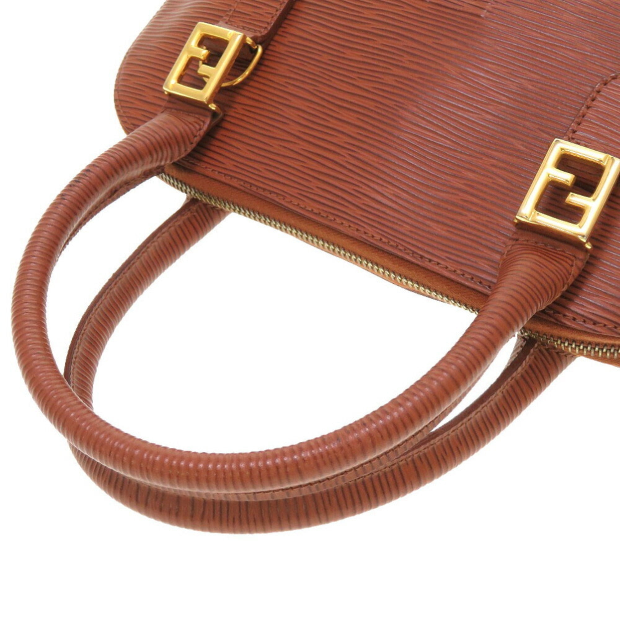 FENDI Leather Brown Hardware Handbag