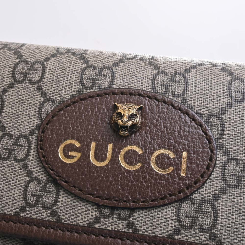 GUCCI Neo GG Supreme Leather Belt Bag Body 493930 Beige/Brown Ladies