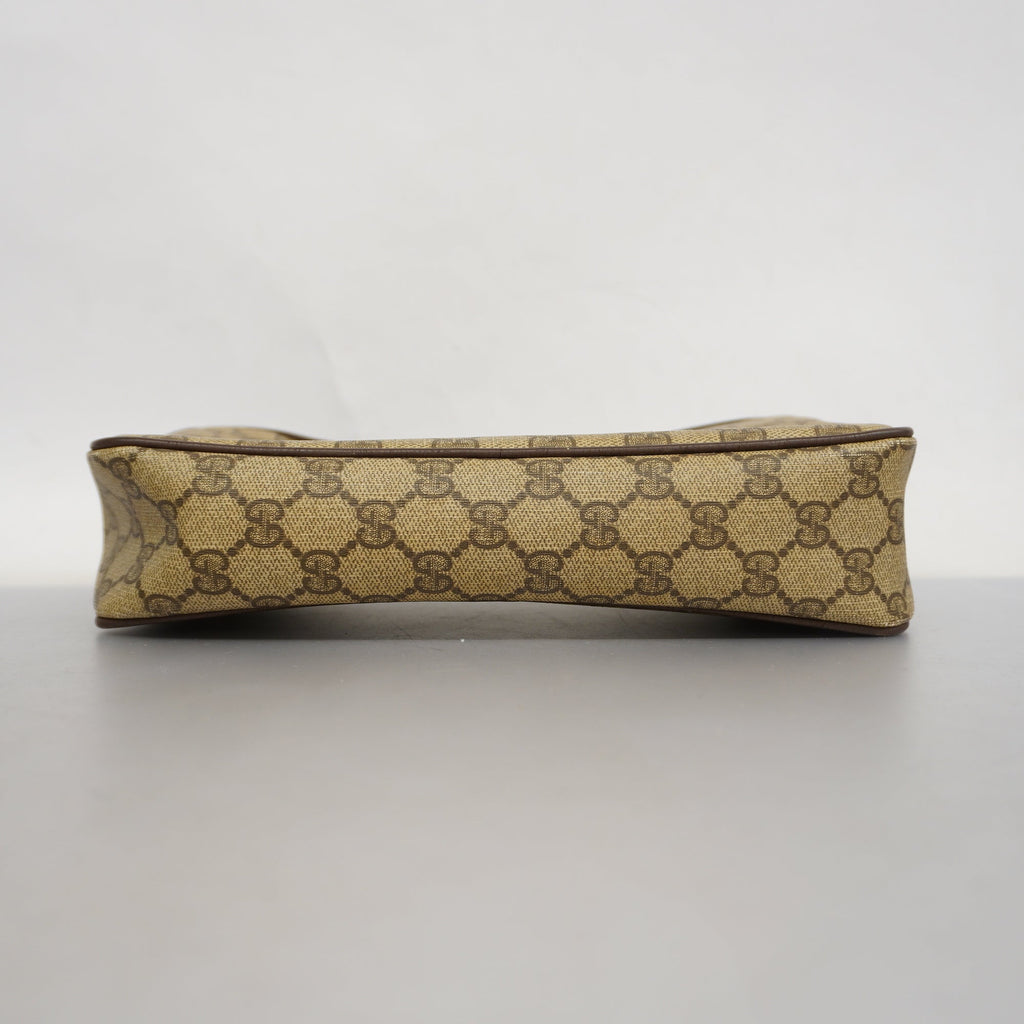 GUCCI  Clutch Bag 89.01.044 Women's GG Supreme Clutch Bag Beige,Brown