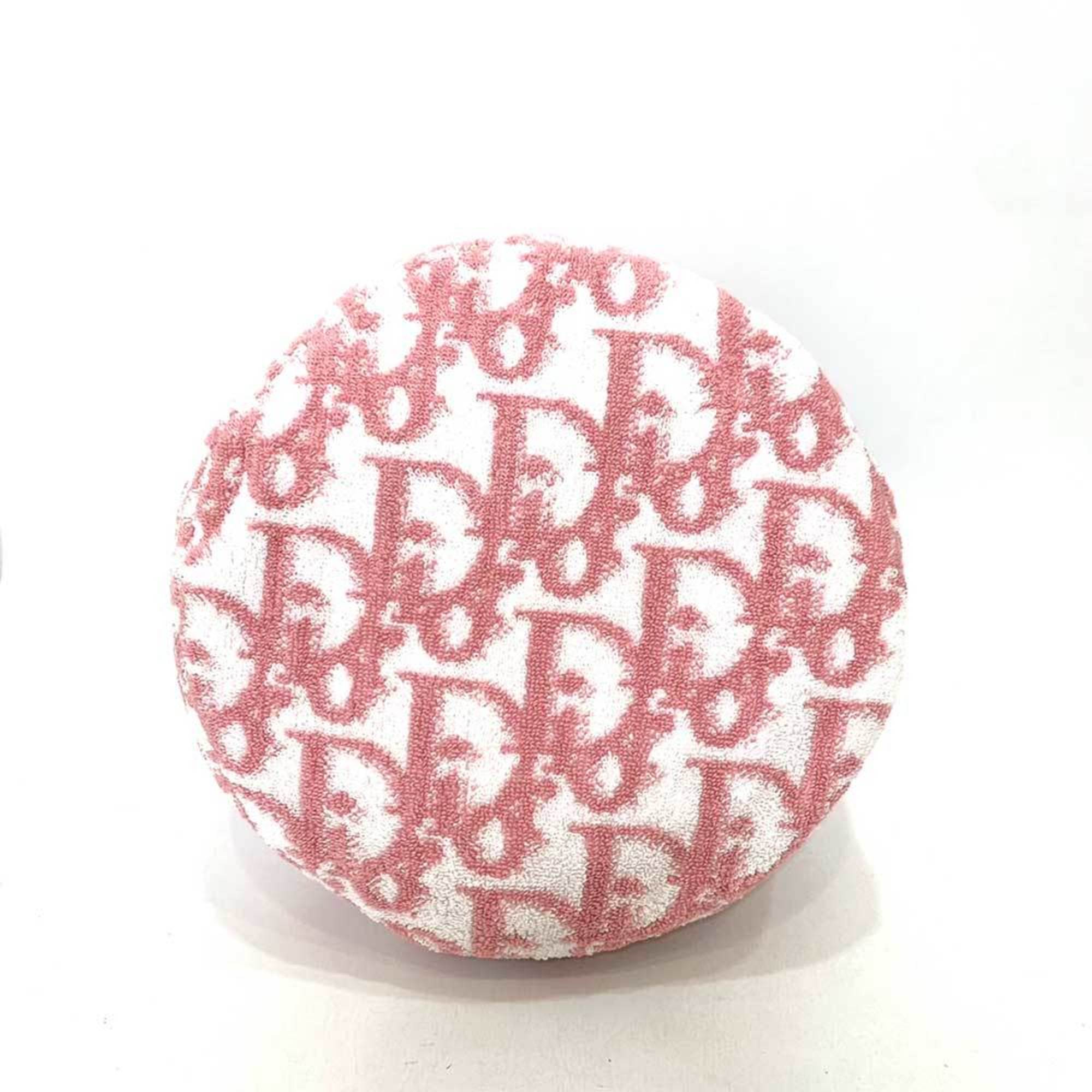 CHRISTIAN DIOR Bag Type Pouch in Pink x White Trotter Ladies Pile Towel Canvas ChristianDior