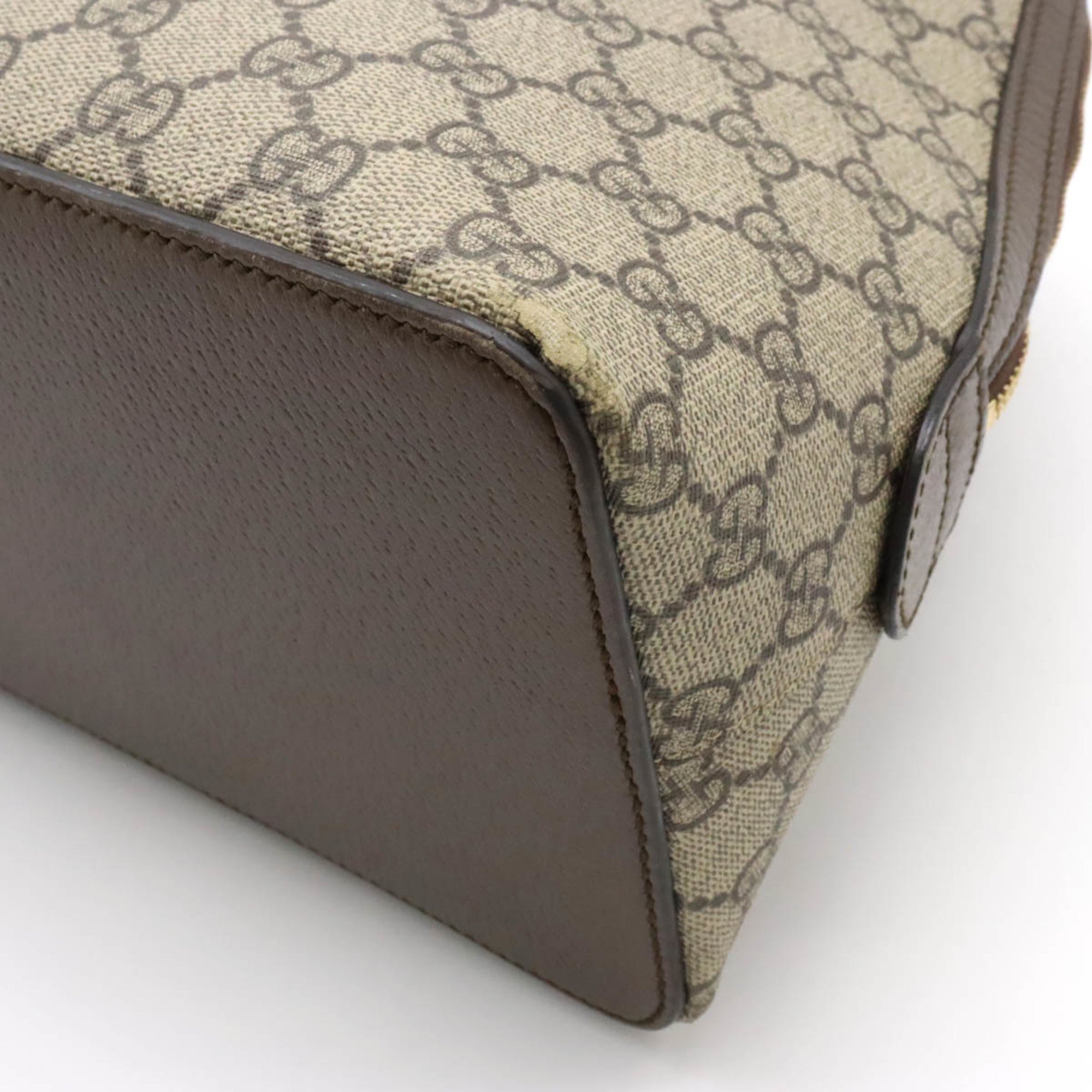 GUCCI Ophidia GG Supreme Medium Handbag Shoulder Leather Beige Mocha Brown 524533