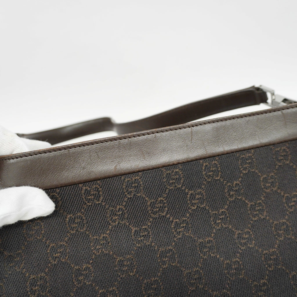 GUCCI  GG Canvas Shoulder Bag 143745 Women's Shoulder Bag Brown
