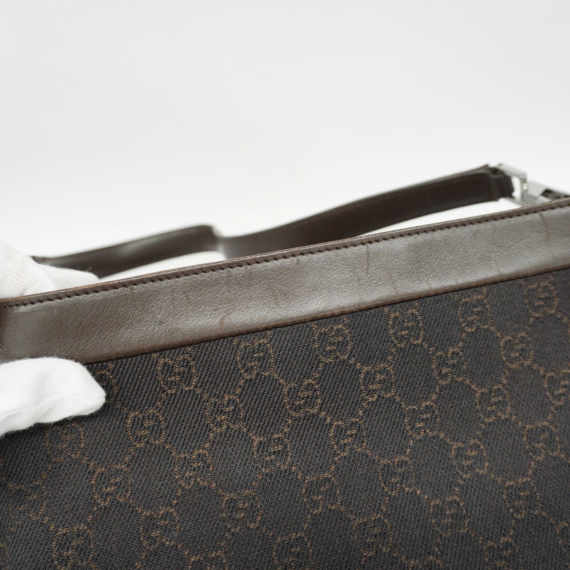 GUCCI  GG Canvas Shoulder Bag 143745 Women's Shoulder Bag Brown