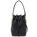 FENDI Bag Women's Handbag Shoulder 2way Mon Tresor Calf Leather Black 8BS010 Bucket Type