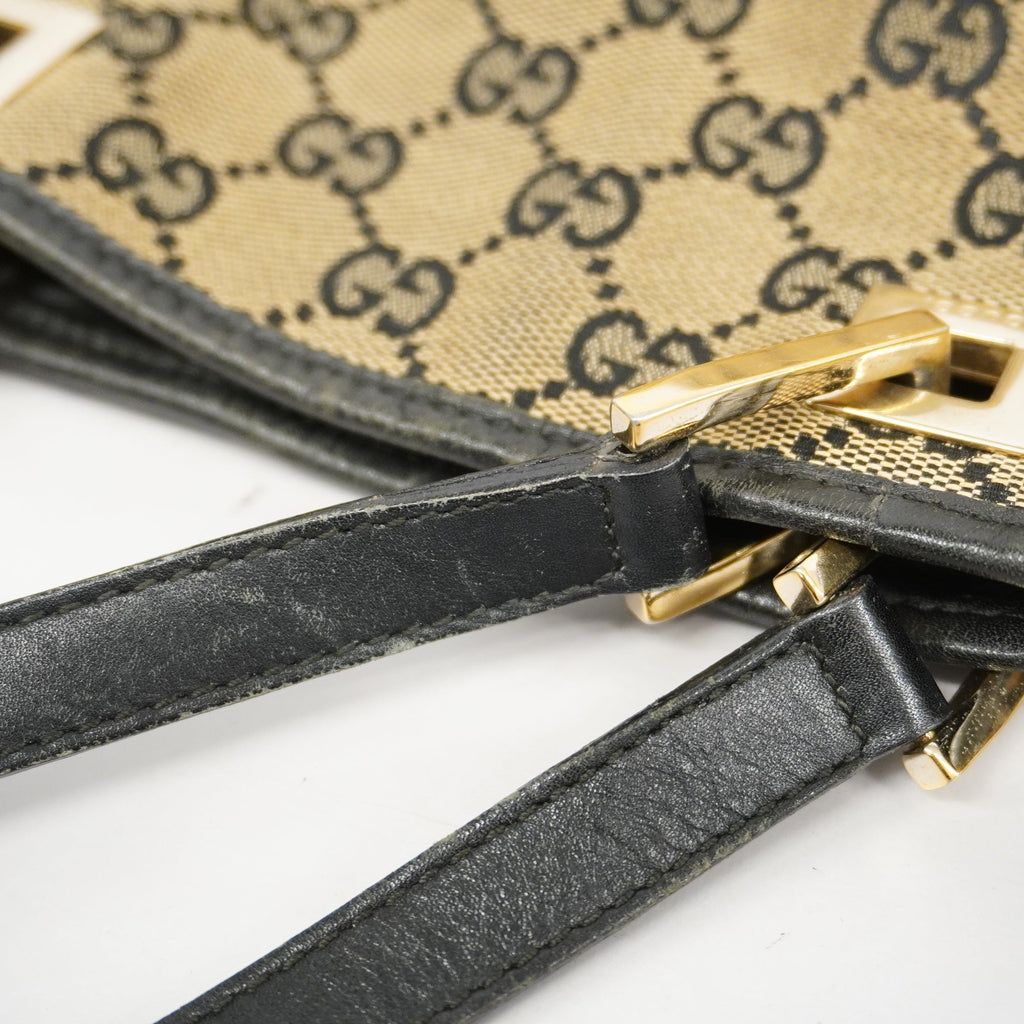 GUCCI  GG Canvas Tote Bag 002 1099 Women's GG Canvas Handbag,Tote Bag Black