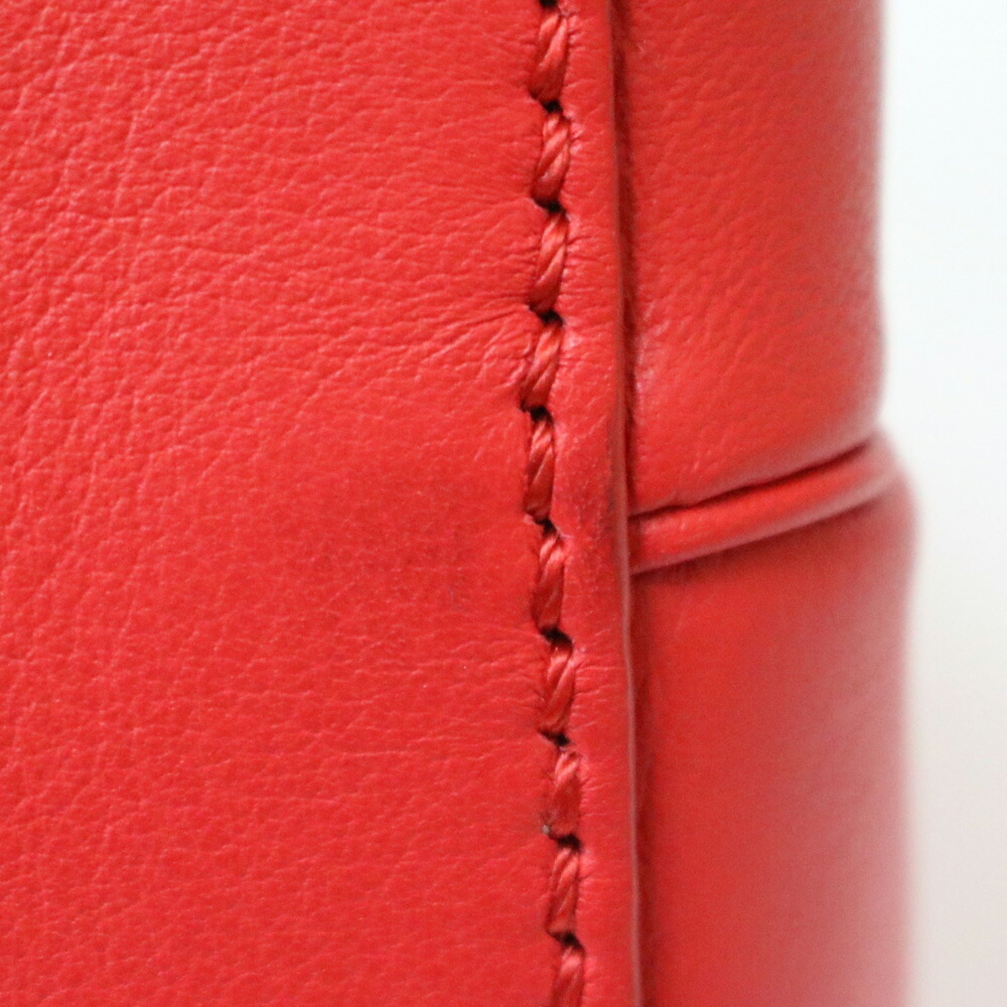 FENDI Shoulder Bag Toujour Red Women's Leather