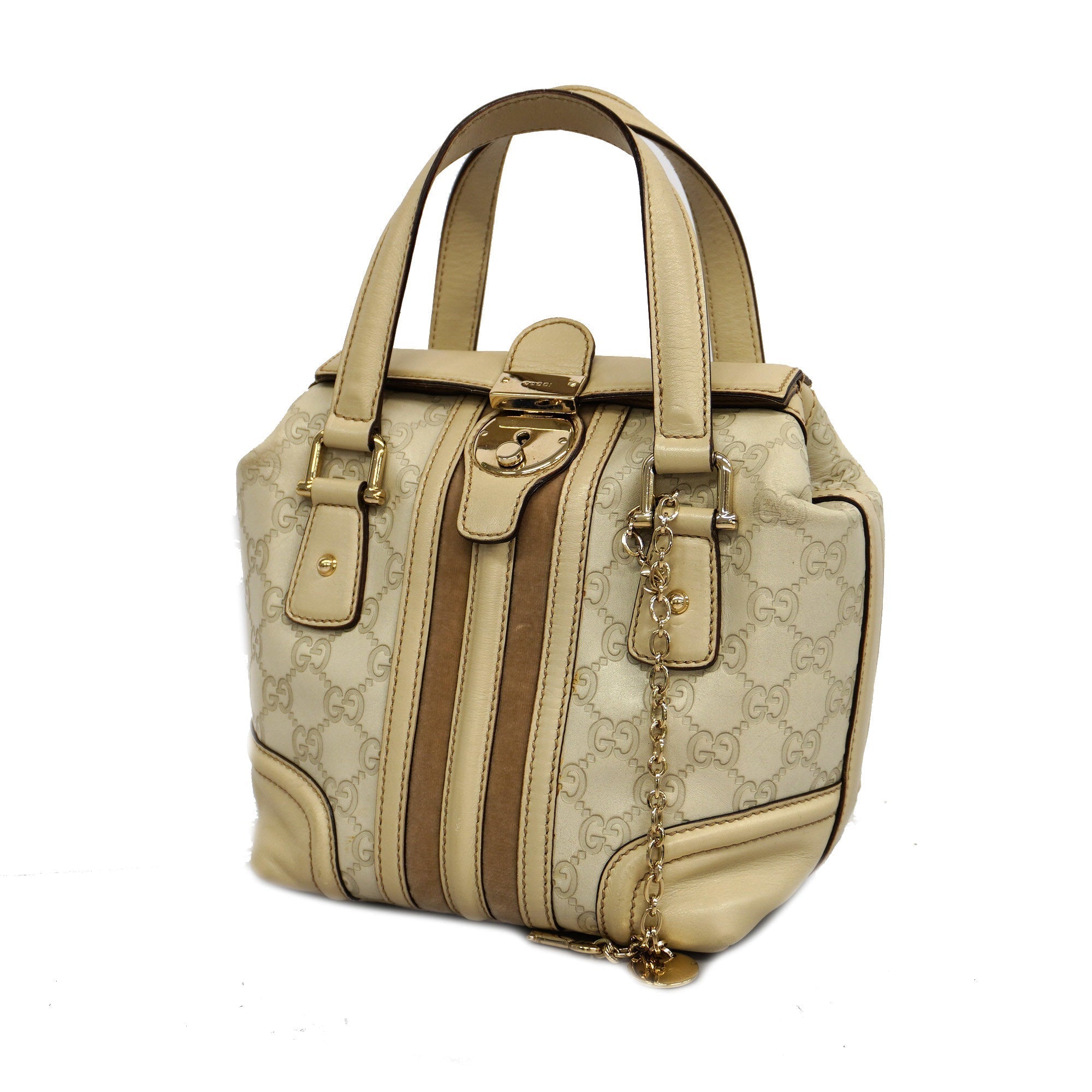 GUCCI ssima 2way Bag 153028 Women's Leather Handbag Ivory