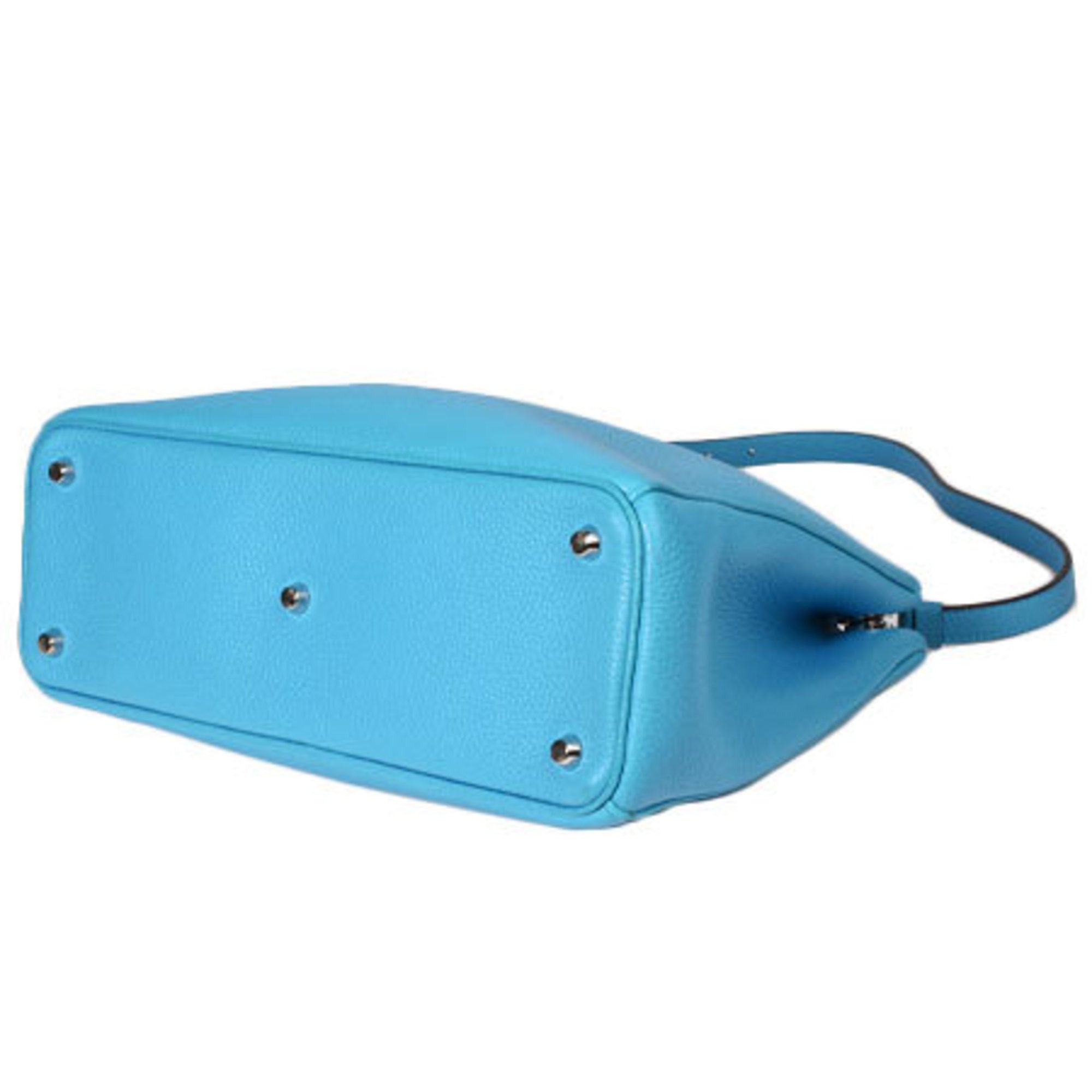 Christian Dior Diorissimo Strap Attached 2Way Handbag Blue Leather