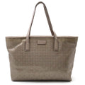 GUCCI GG Implement Tote Bag Shoulder PVC Metallic Leather Pink Silver 211137