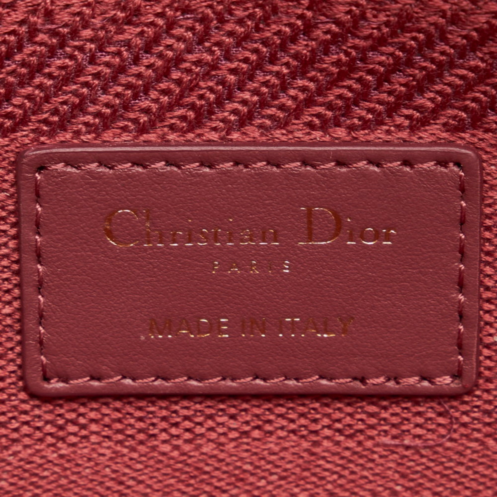 CHRISTIAN DIOR Dior Canage Lady Delight Handbag Shoulder Bag Pink Canvas Ladies