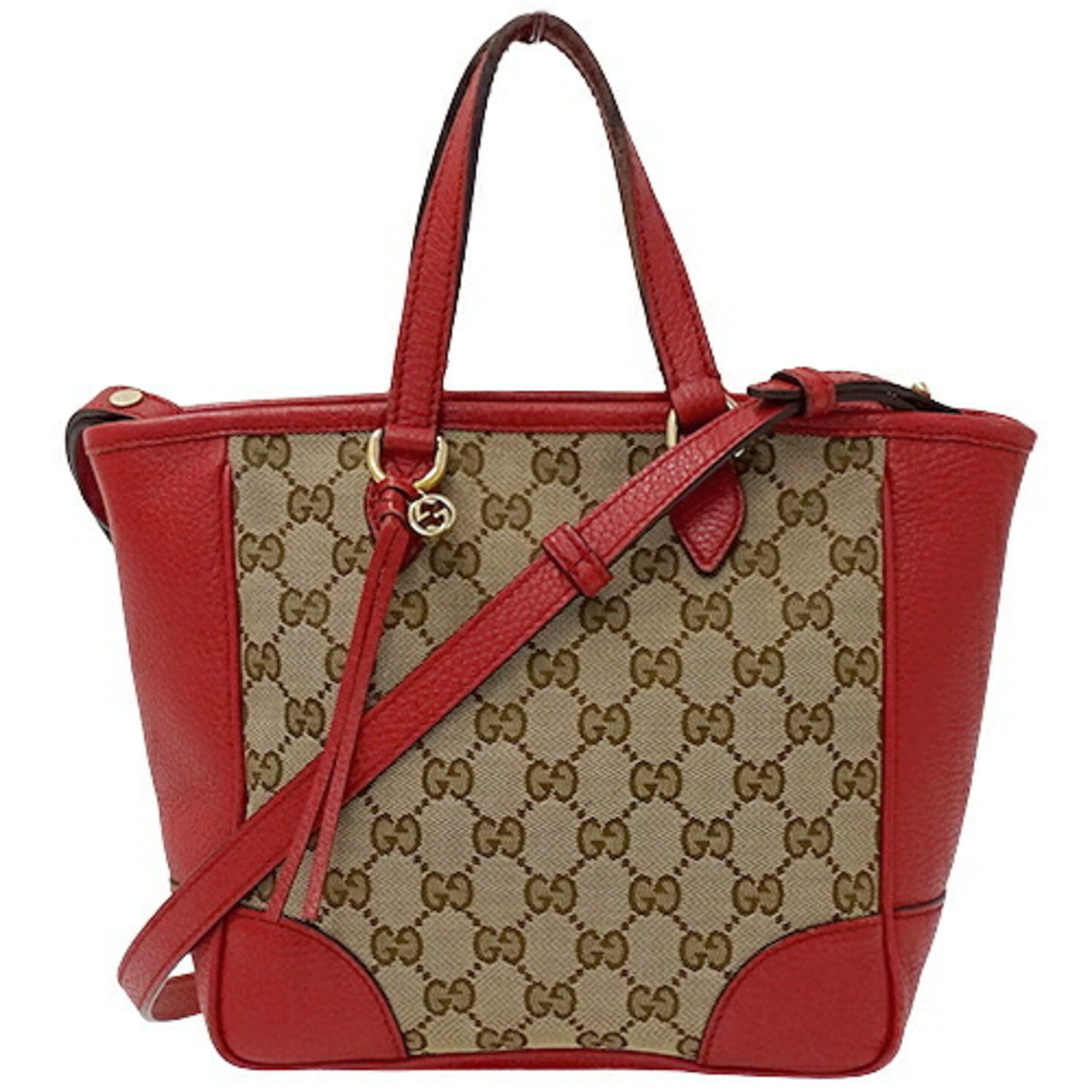 GUCCI bag ladies handbag shoulder 2way GG canvas brown red 449241