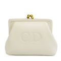 CHRISTIAN DIOR Women's Leather Coin Purse/coin Case White