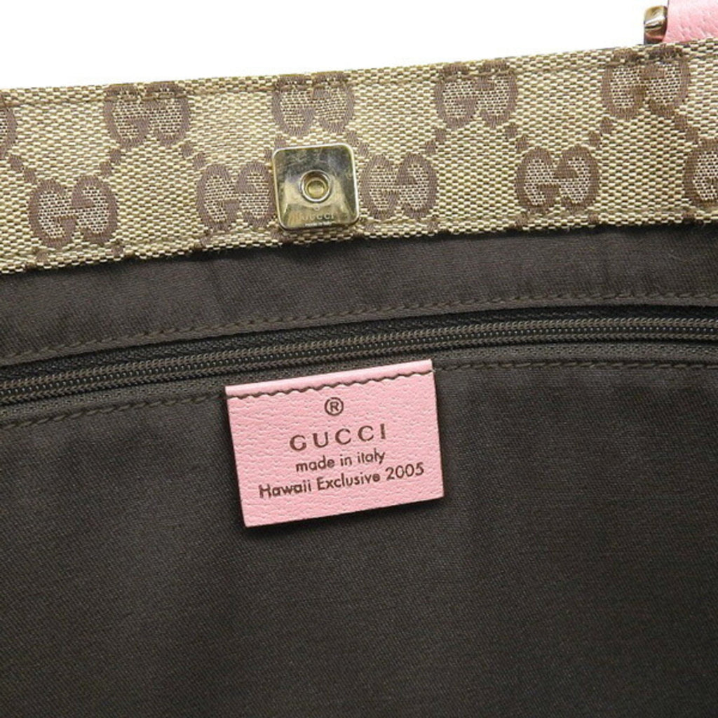 GUCCI Leather Tote Bag Hawaii Limited 147651 Pink Ladies