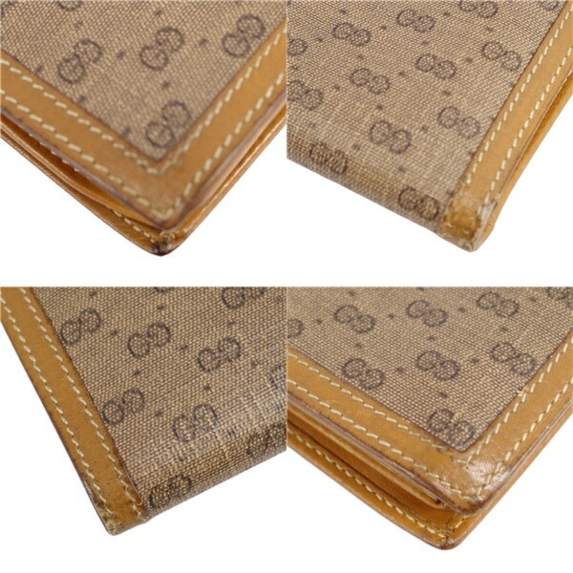 GUCCI Wallet Micro GG Women's Beige