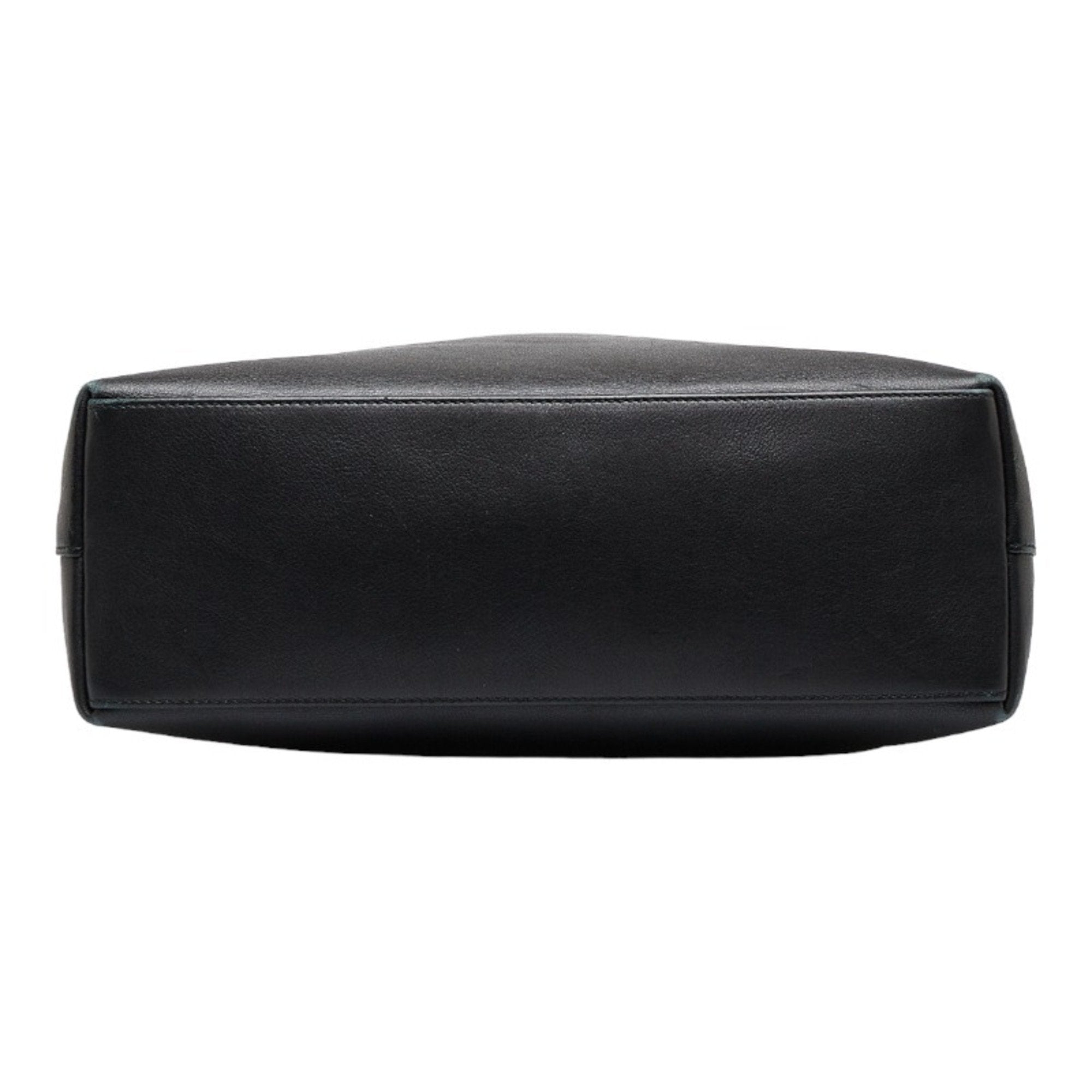 GUCCI Bamboo One Shoulder Bag 001 3244 Black Leather Women's
