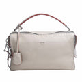 FENDI Selleria Leather Ray Handbag 8BL137 Beige Ladies