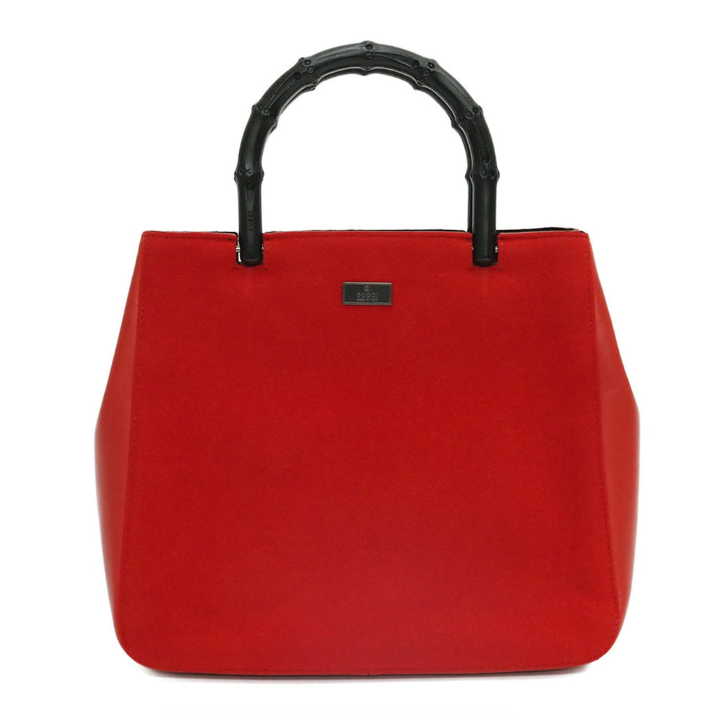 GUCCI Bamboo Handbag 002/1061 Red Ladies