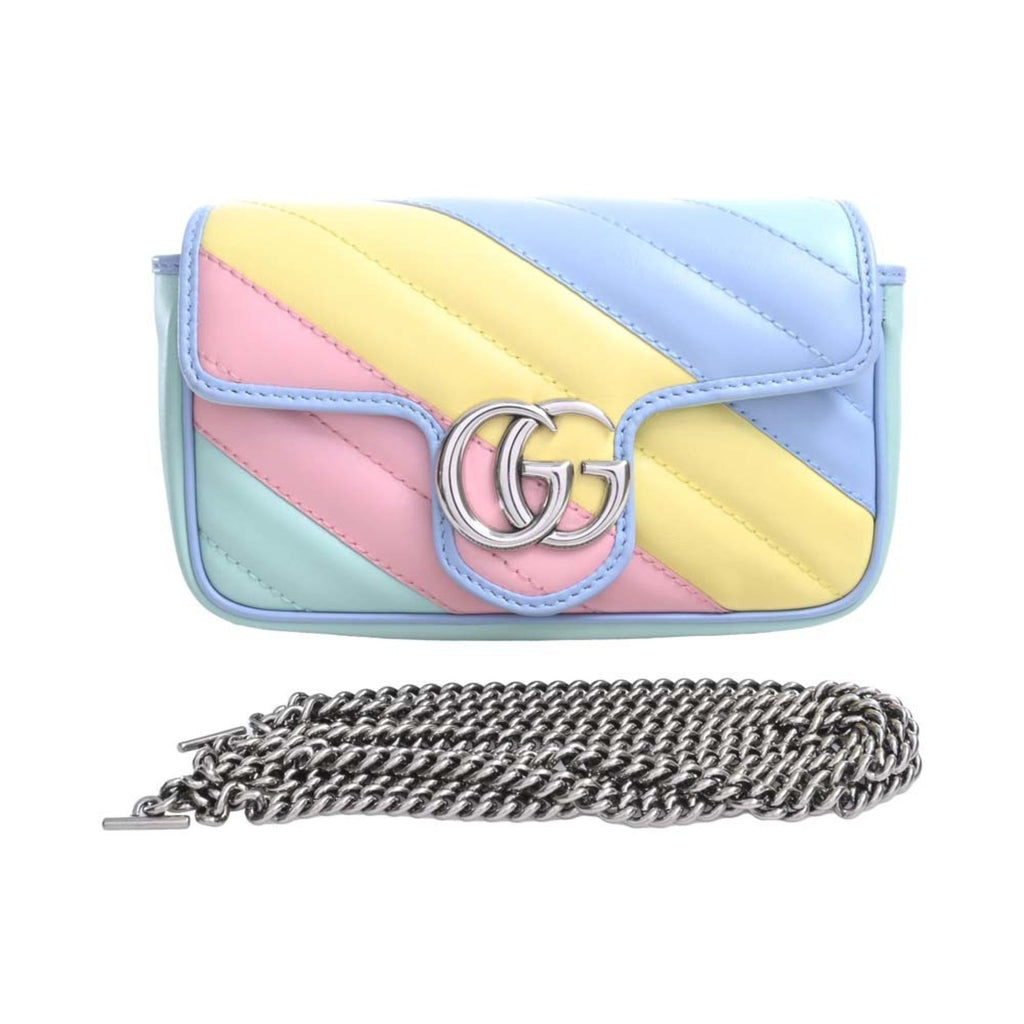 GUCCI GG Marmont Leather Super Chain Shoulder Bag 476433 Multicolor Women's