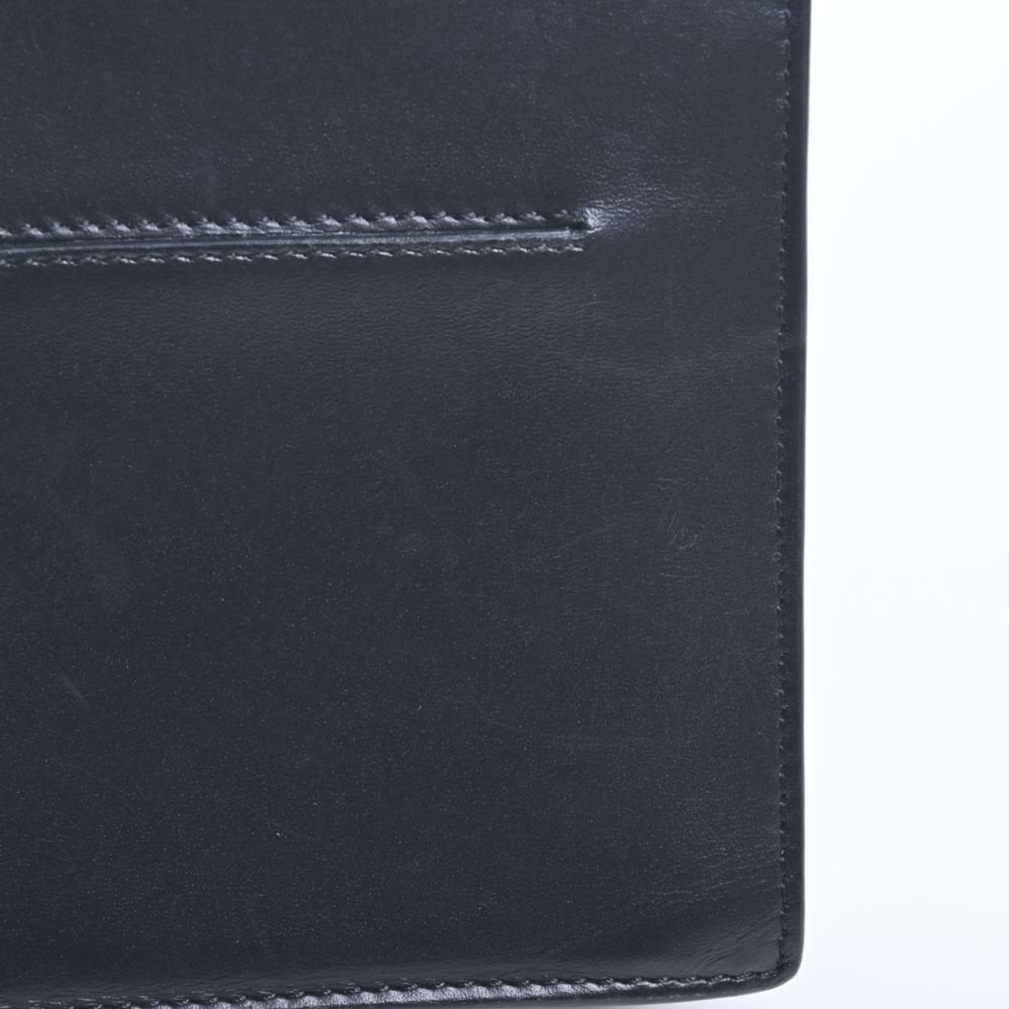 FENDI Canvas Leather FF Motif Smartphone Bag Shoulder 7AR944 Black Ladies