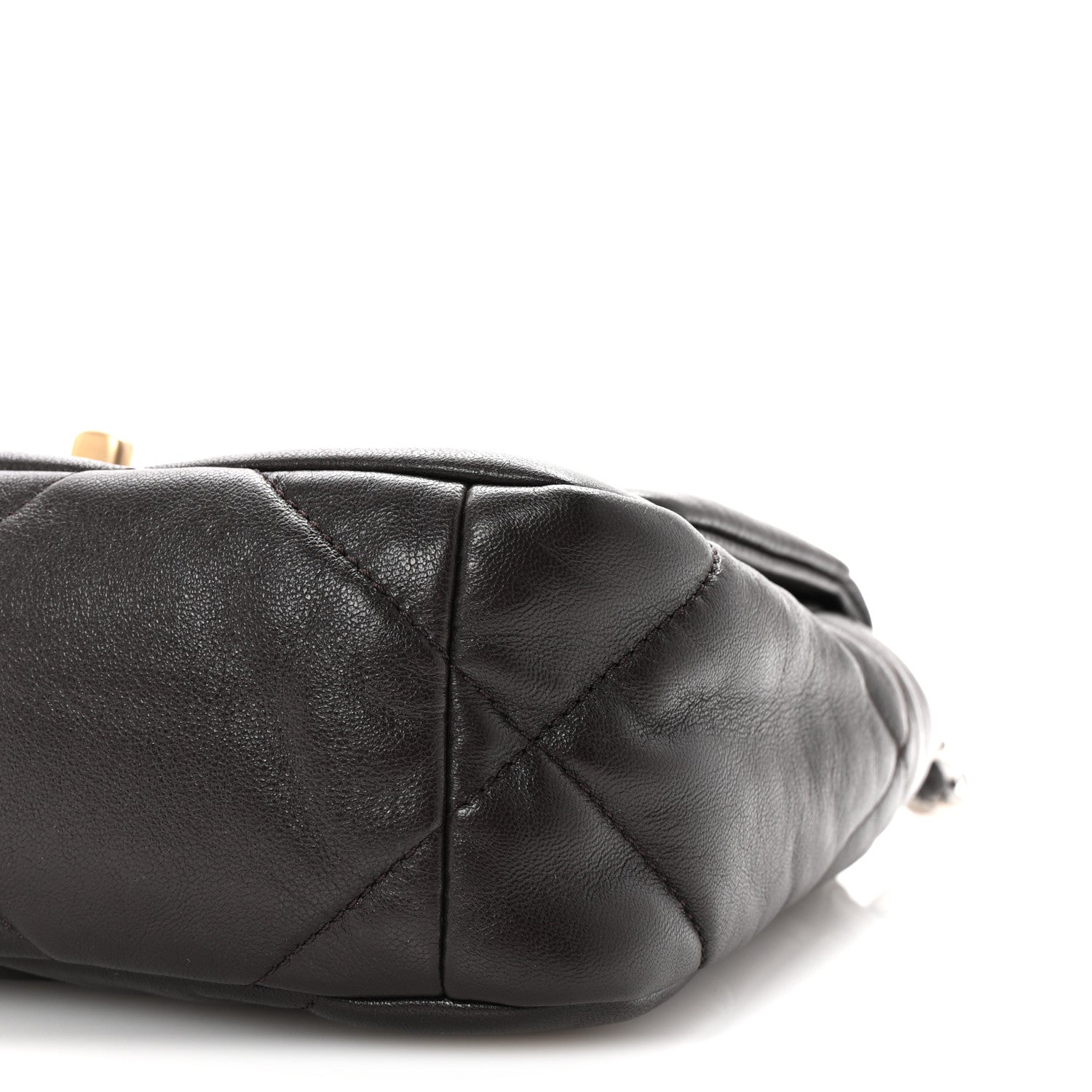 Chanel Lambskin Quilted Medium Chanel 19 Flap Dark Brown