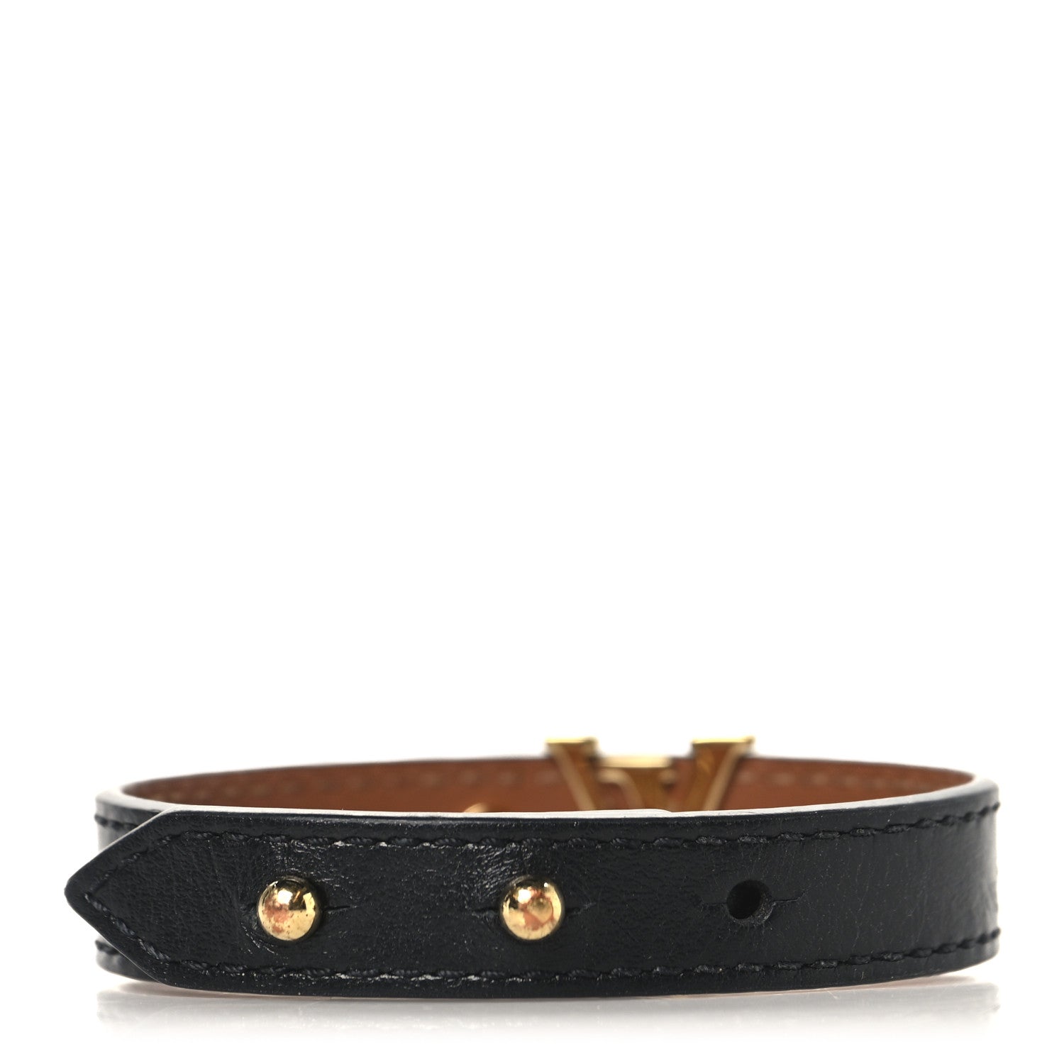 Louis Vuitton Calfskin LV Iconic Bracelet 17 Black
