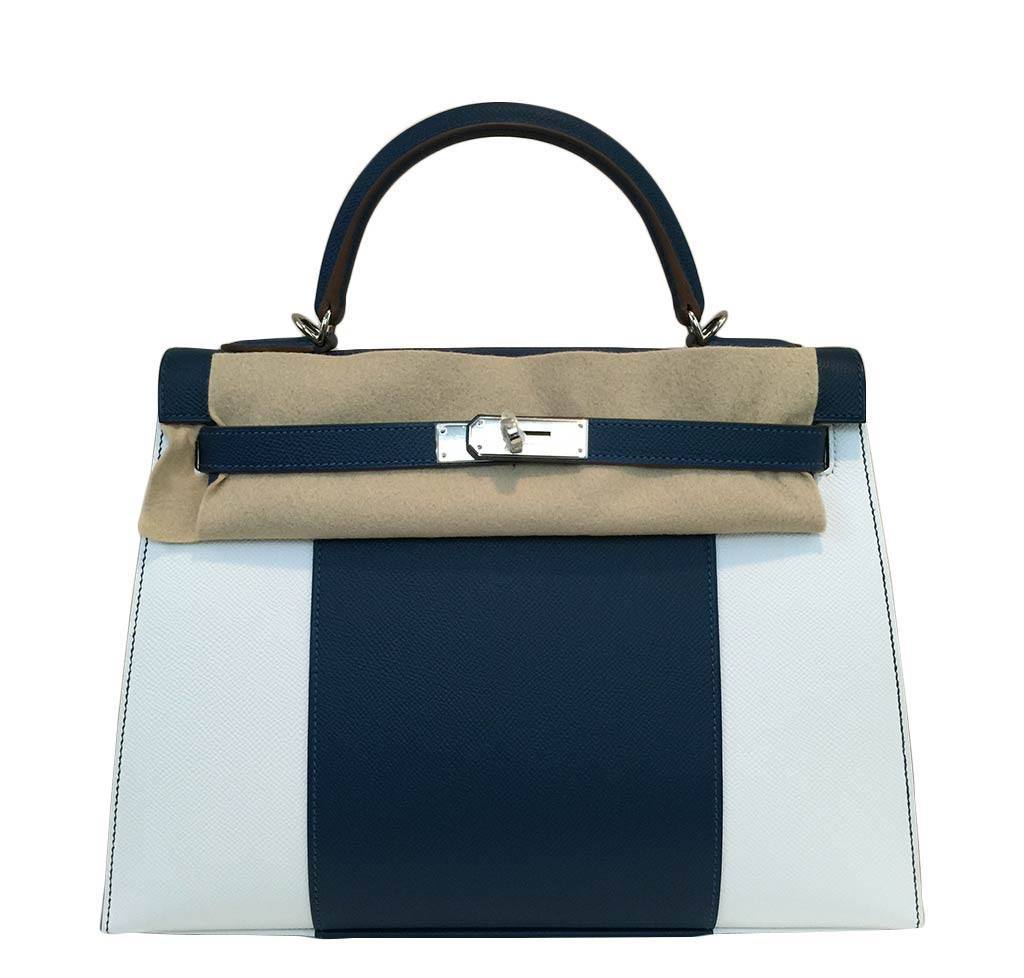 Hermès Kelly 32 Flag Sellier Bag Bi-Color Limited Edition