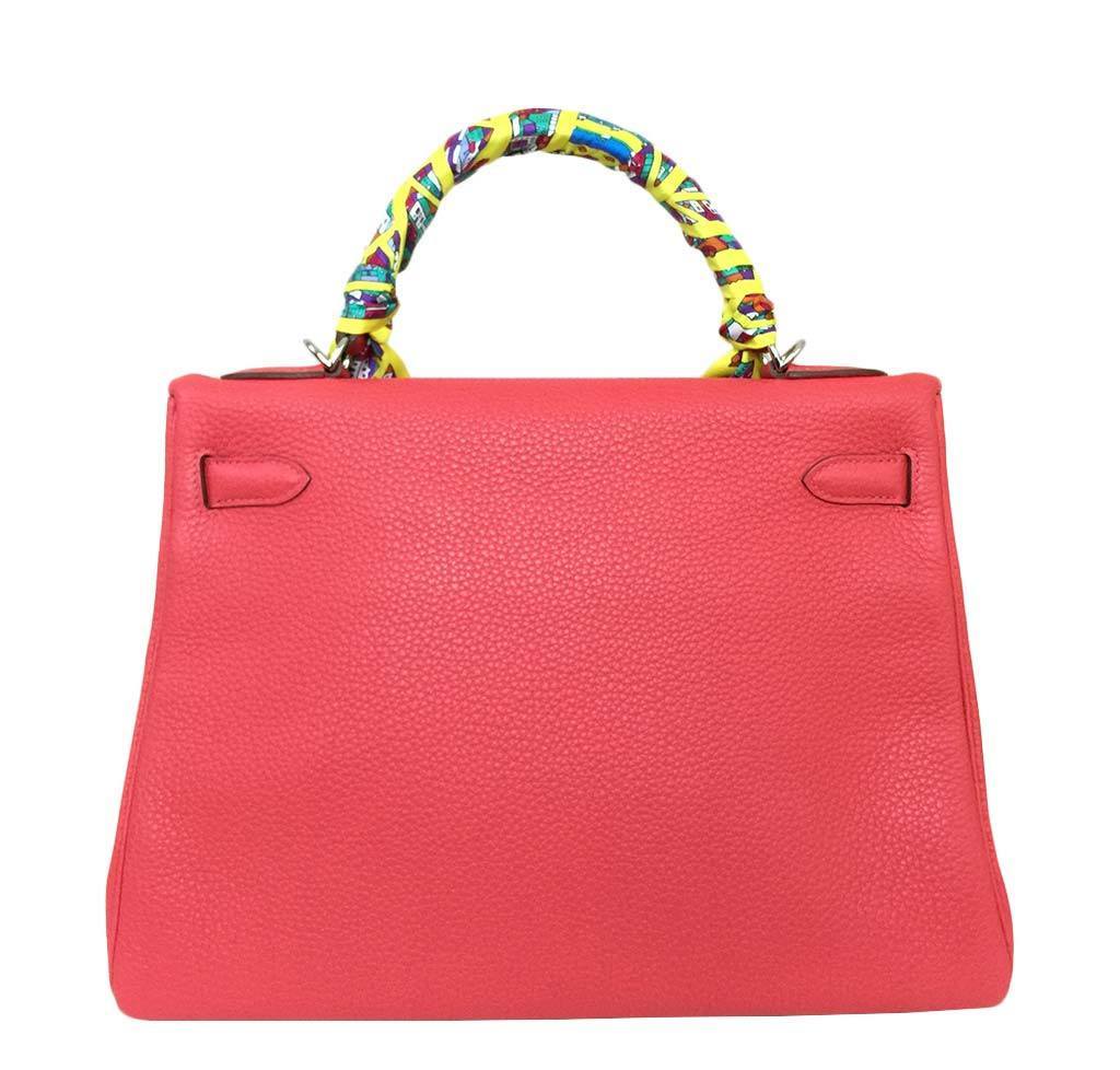 Hermès Kelly 32 Rouge Pivoine Bag PHW